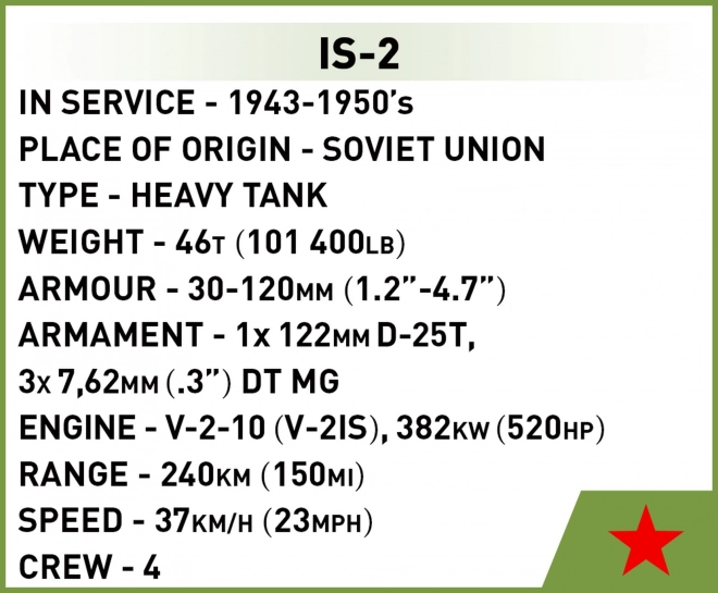 Bausatz Panzer IS-2 130 Teile