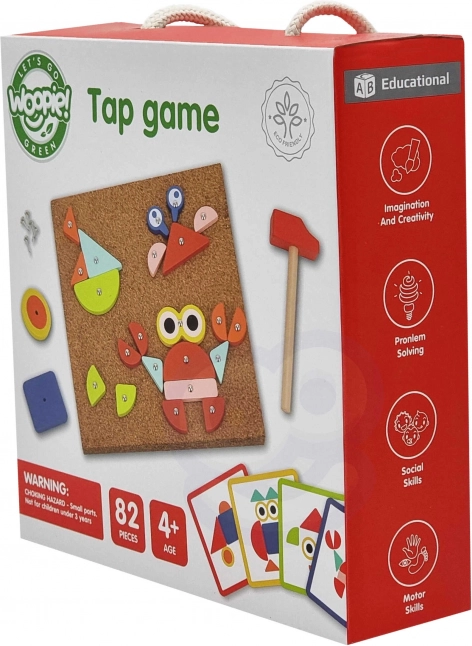 Woopie Green Holzspielzeug zum Hämmern mit Hammer