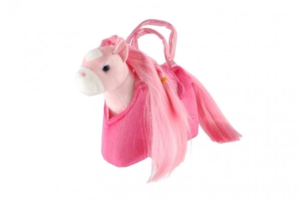 Pinker Plüsch Einhorn in Handtasche