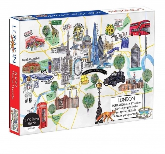 Galison Puzzle Karte von London 1000 Teile