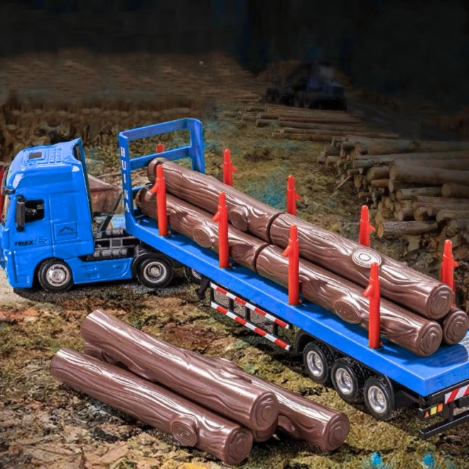 LKW für Holztransport Huina rot