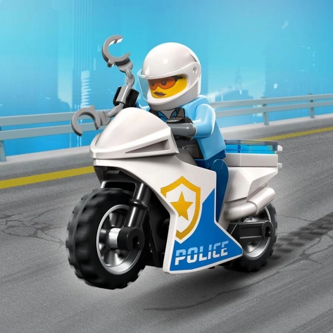 Lego City Polizeimotorrad Verfolgungsjagd bei Auto