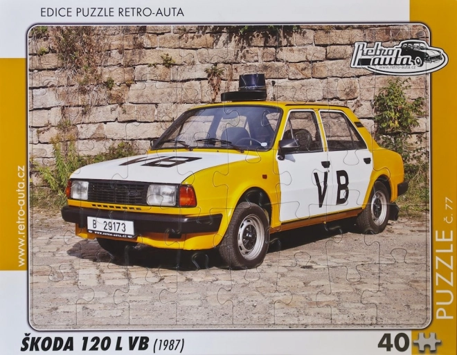 RETRO-AUTO Puzzle Nr.77 Škoda 120 L VB (1987) 40 Teile