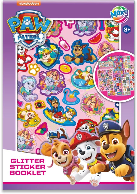 Glitzernde Sticker PAW PATROL A5 – 8 Bögen