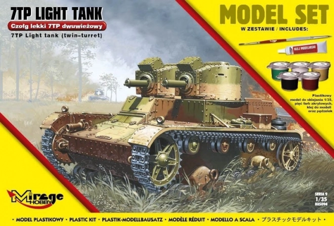 7TP Polnischer Leichter Doppelturm-Panzer Modellbausatz