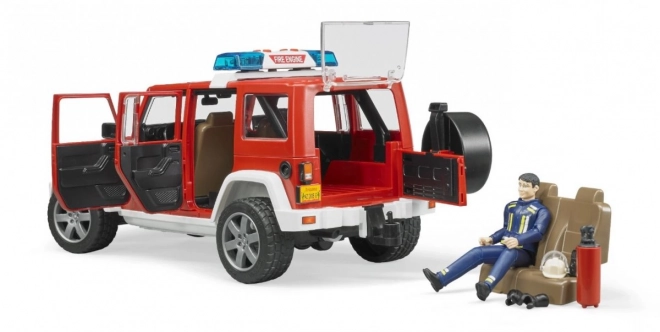 Roter Feuerwehr Jeep WRANGLER mit Figur und Zubehör