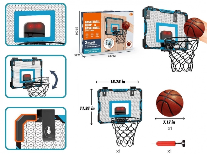 Basketballkorb Set mit Ball und Pumpe