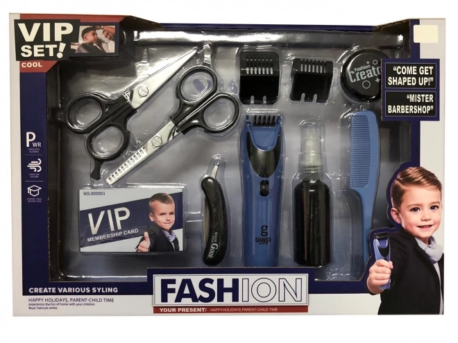 Friseursalon-Set mit batteriebetriebenem Rasierer