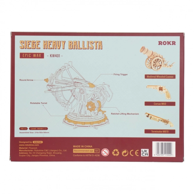 Robotime Rokr 3D Holzpuzzle Belagerungs-Ballista