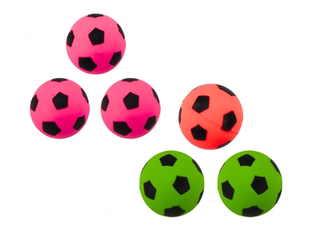 Set aus 6 Gummifußbällen
