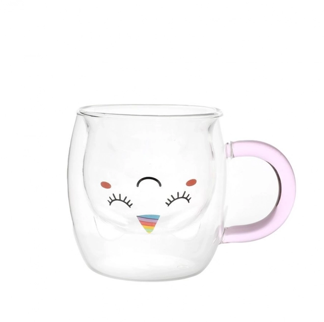 Thermobecher mit doppeltem Glas Einhorn aus der Stay Wild Kollektion