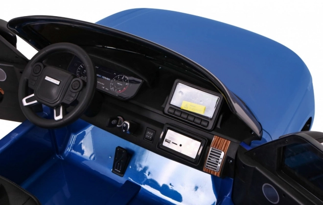 Range Rover HSE Lackiertes Auto für 2 Kinder Blau + Fernbedienung + 5-Punkt-Gurt + Audio-Panel + LED-Licht