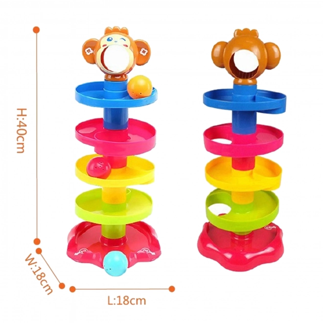 Woopie Kugelbahn Spiralset mit 3 Kugeln