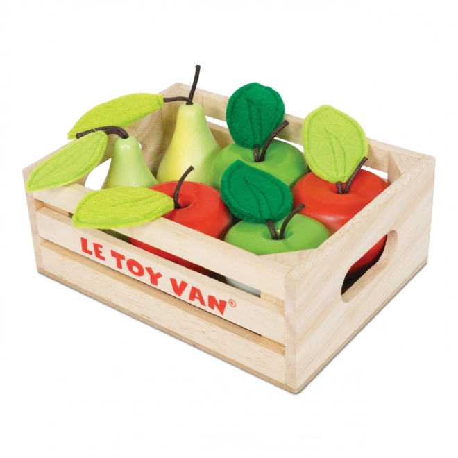 Obstkiste mit Äpfeln und Birnen von Le Toy Van