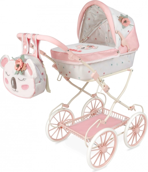 DeCuevas klappbarer Puppenwagen mit Rucksack Koala 81 cm