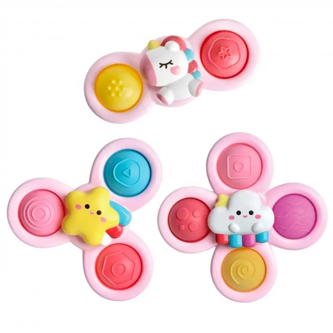Woopie Baby Kosmischer Spinner Pop-it Sensorik Spielzeug Set Rosa