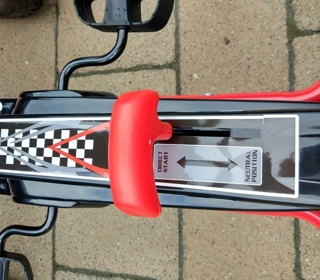 Tret-Gokart mit Luftreifen + Aufblasbare Reifen + Verstellbarer Sitz – Rot