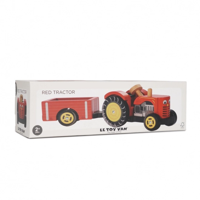 Le Toy Van Roter Traktor mit Anhänger