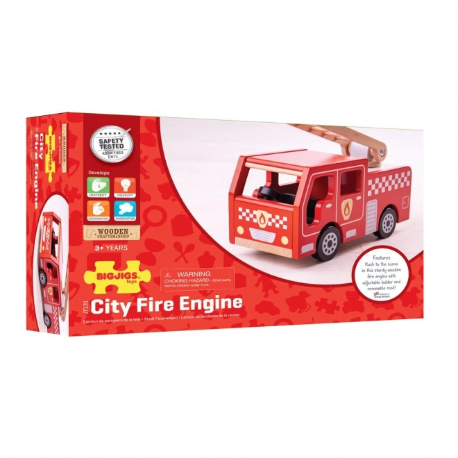 Holz Feuerwehrwagen von Bigjigs Toys