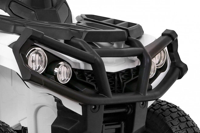 Kinderbatterie ATV Air Quad Weiß + aufblasbare Räder + Radio MP3 + kostenloser Start