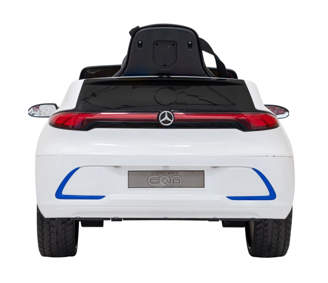 Mercedes Benz AMG EQA für Kinder Weiß + Fernbedienung + 5-Punkt-Sicherheitsgurte + EVA + MP3-Display + LED