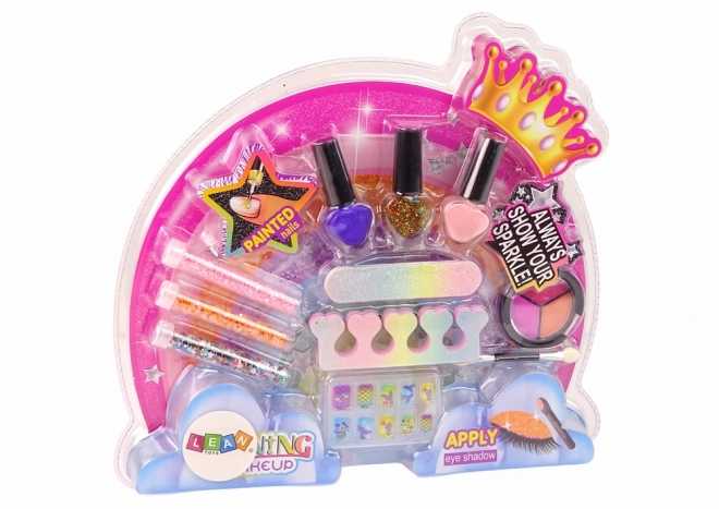 Make-up-Set zur Nagelgestaltung Regenbogen