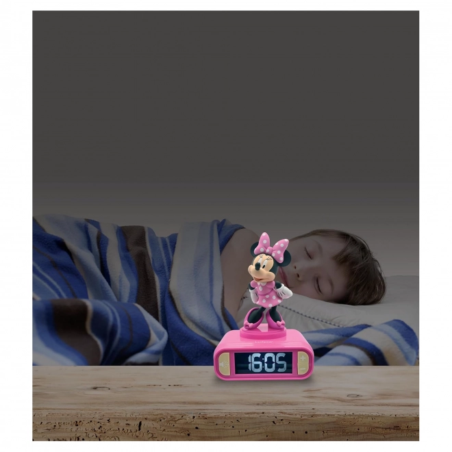 Wecker mit 3D-Nachtlicht Minnie Maus