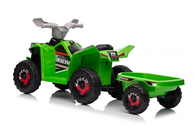 Elektrischer Quad mit Anhänger, grün