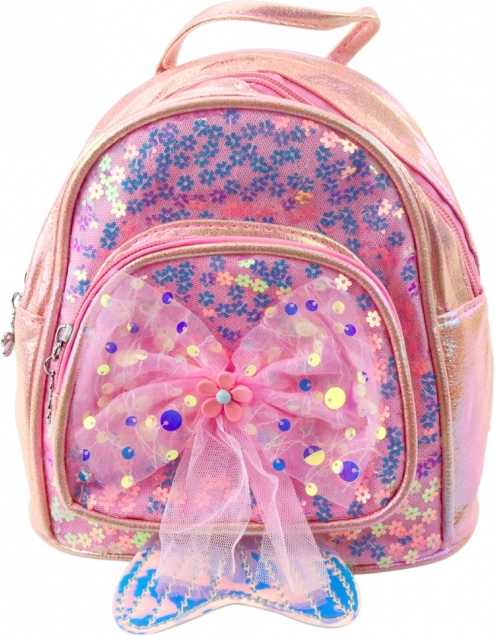 Rosa Kinderrucksack mit Tüllschleife