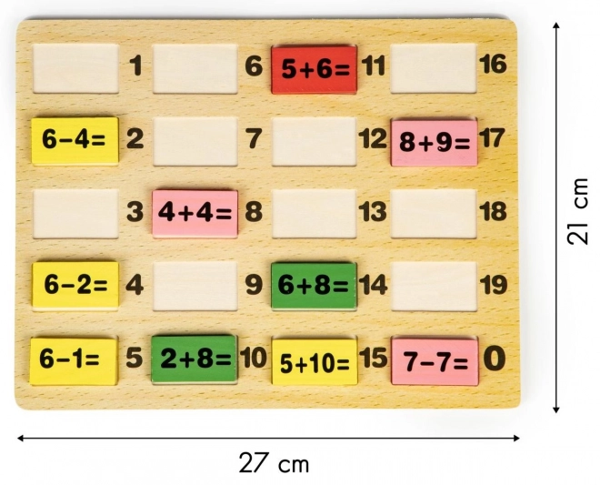 Pädagogische Matheblöcke mit Domino-Tafel