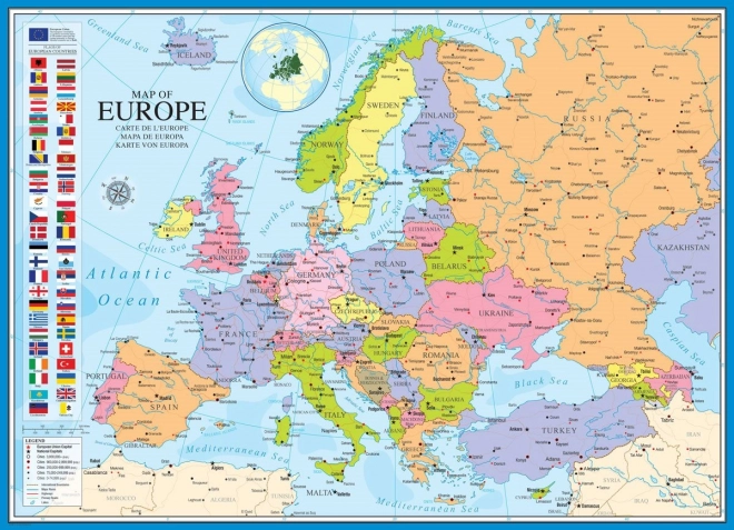 Eurographics Puzzle Karte von Europa 1000 Teile