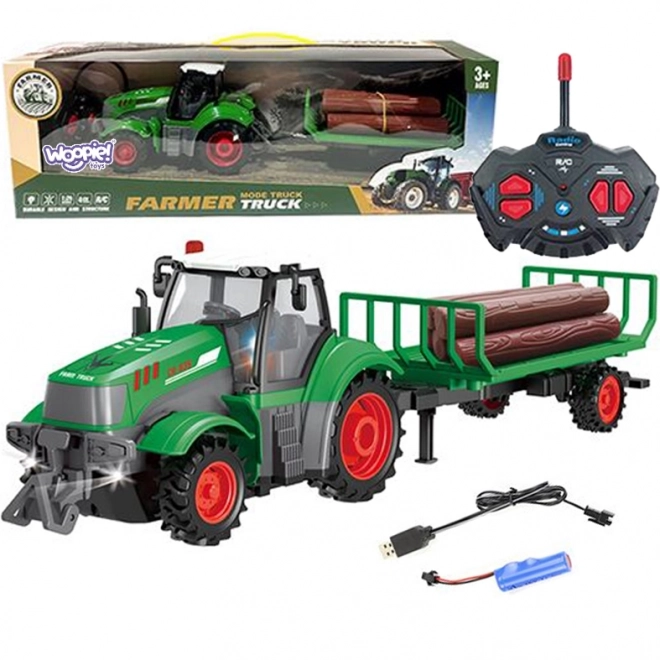 Traktor mit Anhänger und Fernbedienung - Maßstab 1:24