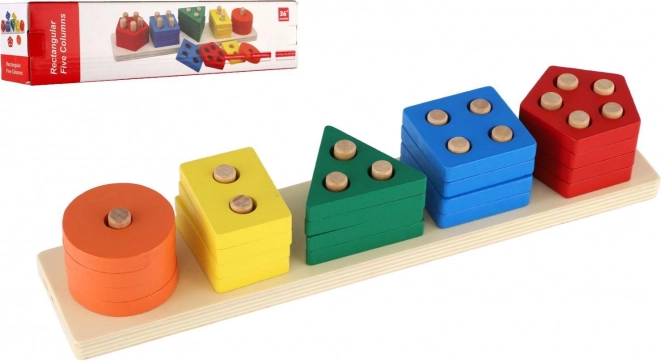 Holz-Stapelspiel-Turm 29,5 cm in Schachtel