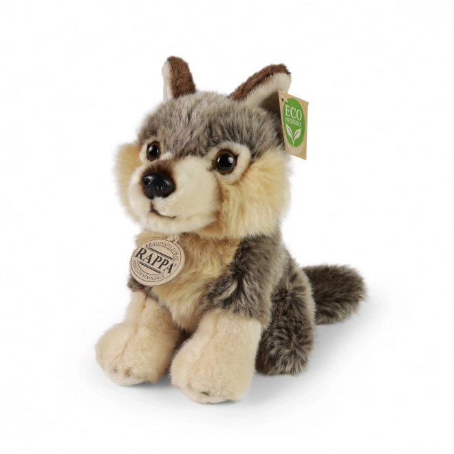 Sitzender Plüschwolf 18 cm umweltfreundlich