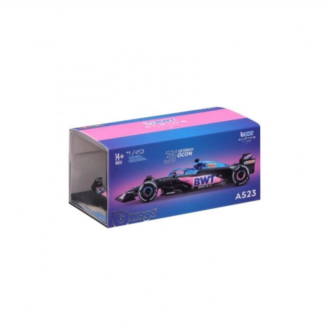 Bburago Formel 1 Modellauto BWT Alpine 2023 - Esteban Ocon