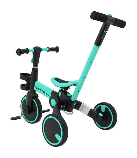 Dreirad Happy Bike 3-in-1 Sportrike Rosa – türkis