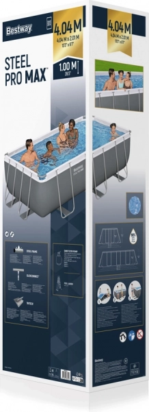 Pool mit Gestell 404 x 201 x 100 cm Bestway