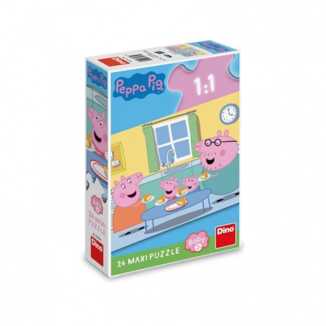 Dino Puzzle Peppa Wutz: Maxi Mittagessen 24 Teile