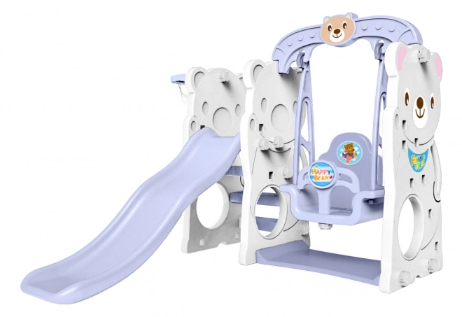 Rutsche Schaukel Basketball 3in1 Bär Weiß