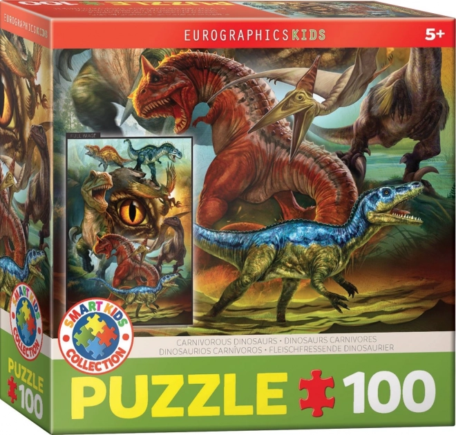 Eurographics Puzzle Fleischfressende Dinosaurier 100 Teile