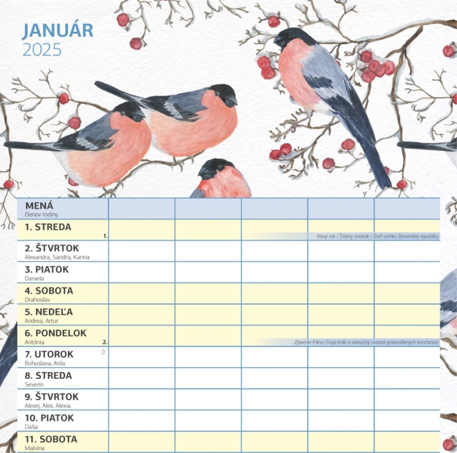 Familienplaner Kalender 2025 von NOTIQUE