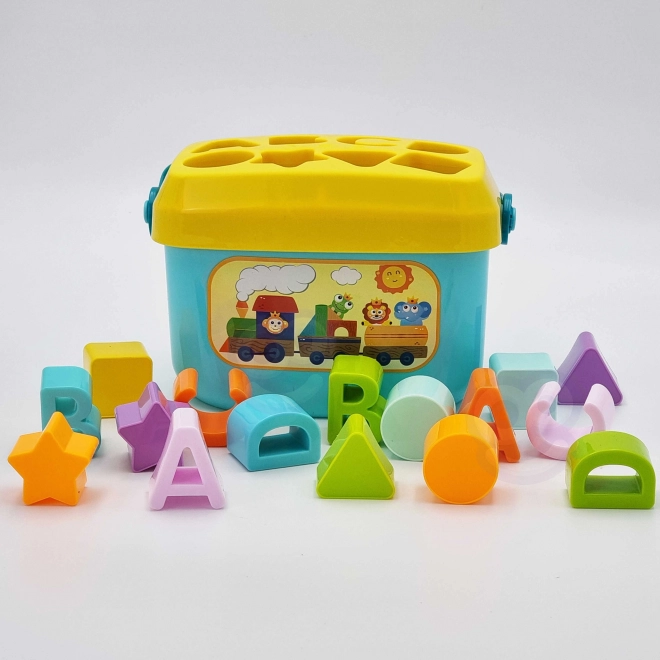 Woopie Kinder Sortierbox 2-in-1 mit Koffer und Lernalphabet