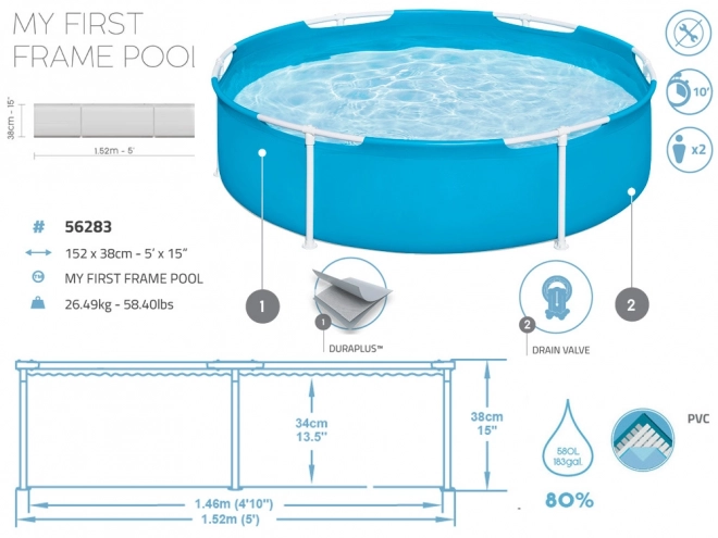 Stabiler Pool 152x38 cm