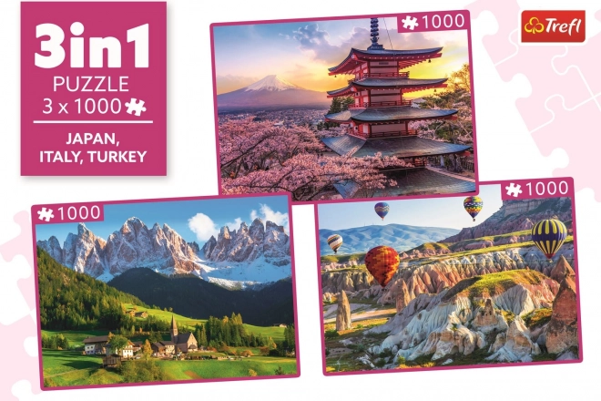 Puzzle-Set Japan, Italien, Türkei