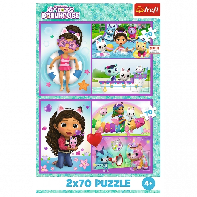 Puzzle-Spiel mit Gabby - 2x70 Teile