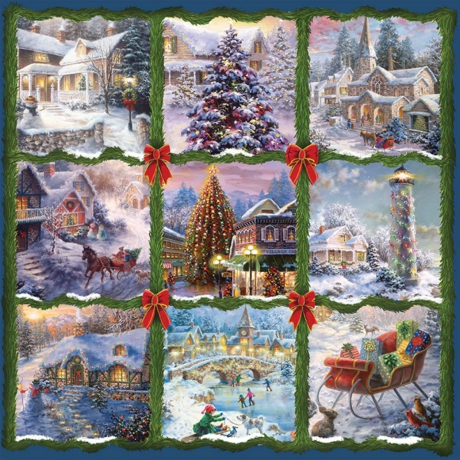 ALIPSON Quadratisches Puzzle Weihnachts-Collage 1000 Teile