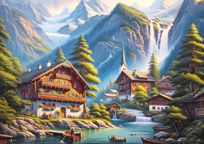 Holz-Dorf Puzzle 260 Teile