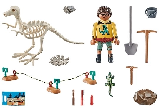 Playmobil Dinos Ausgrabungsset mit Dinosaurierskelett