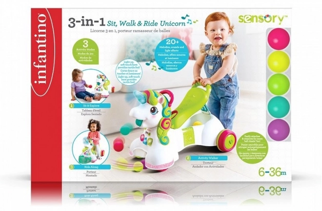 3-in-1 Einhorn Aktivitätswalker Infantino