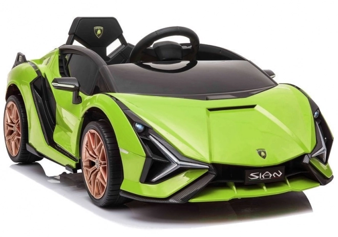 Elektrisches Kinderauto Lamborghini Sian Grün